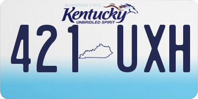 KY license plate 421UXH