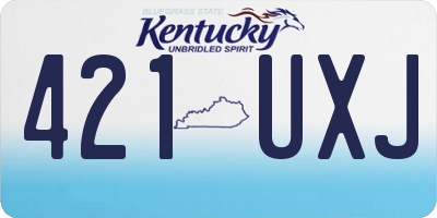 KY license plate 421UXJ