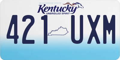KY license plate 421UXM