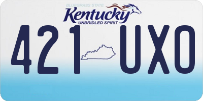 KY license plate 421UXO