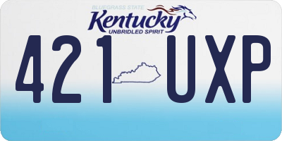 KY license plate 421UXP