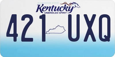 KY license plate 421UXQ