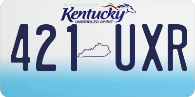 KY license plate 421UXR