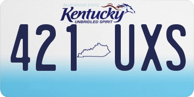 KY license plate 421UXS