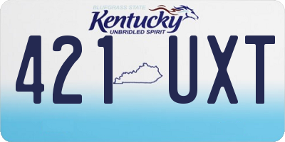 KY license plate 421UXT