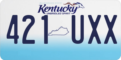 KY license plate 421UXX