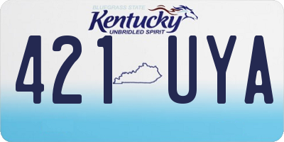 KY license plate 421UYA