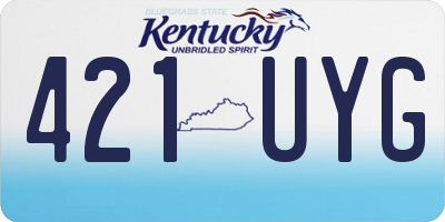 KY license plate 421UYG