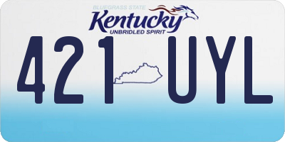 KY license plate 421UYL