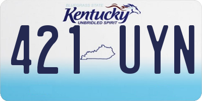 KY license plate 421UYN