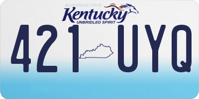 KY license plate 421UYQ