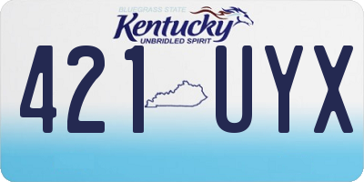 KY license plate 421UYX