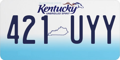 KY license plate 421UYY