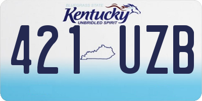 KY license plate 421UZB