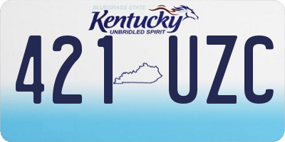 KY license plate 421UZC