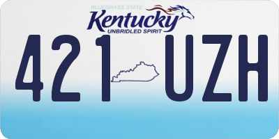 KY license plate 421UZH