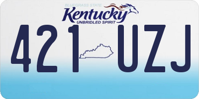 KY license plate 421UZJ