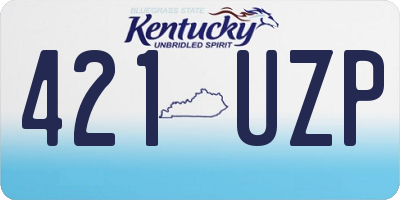 KY license plate 421UZP