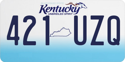 KY license plate 421UZQ