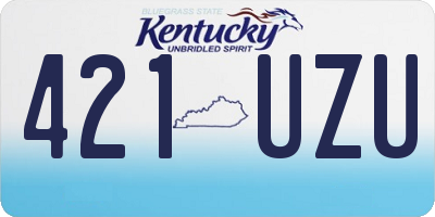 KY license plate 421UZU