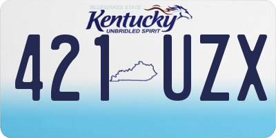 KY license plate 421UZX
