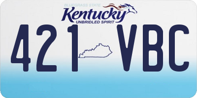 KY license plate 421VBC