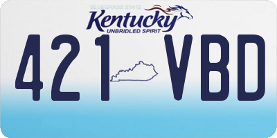 KY license plate 421VBD