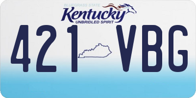 KY license plate 421VBG