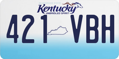 KY license plate 421VBH