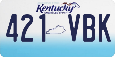 KY license plate 421VBK