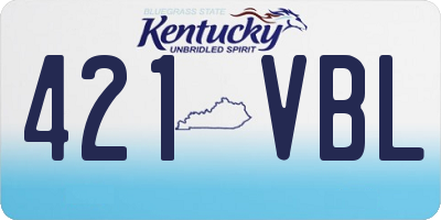 KY license plate 421VBL