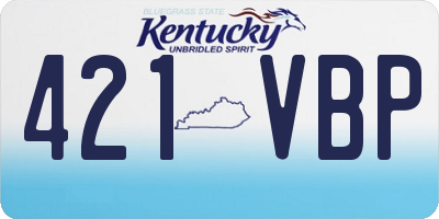KY license plate 421VBP