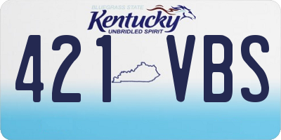KY license plate 421VBS