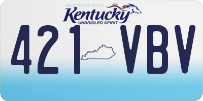 KY license plate 421VBV