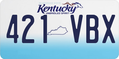 KY license plate 421VBX