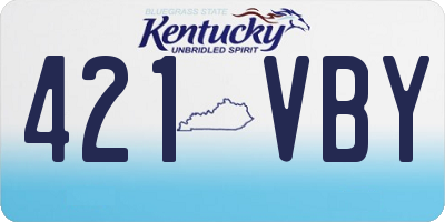 KY license plate 421VBY
