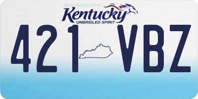 KY license plate 421VBZ