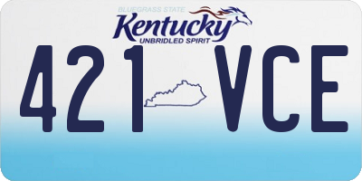KY license plate 421VCE