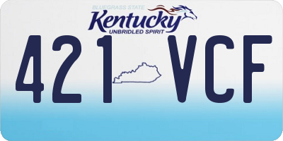 KY license plate 421VCF