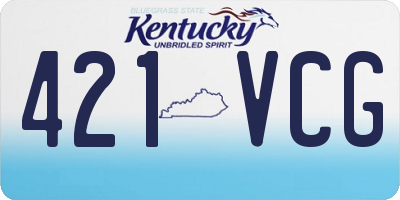 KY license plate 421VCG