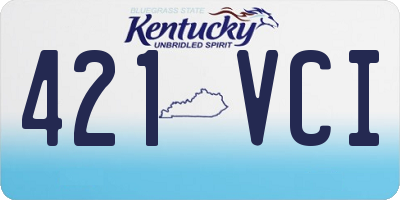 KY license plate 421VCI