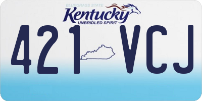 KY license plate 421VCJ