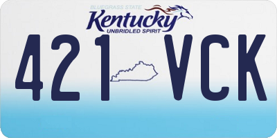 KY license plate 421VCK