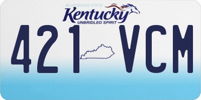 KY license plate 421VCM