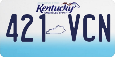 KY license plate 421VCN