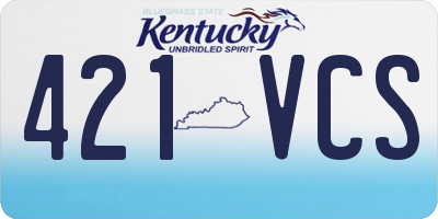 KY license plate 421VCS