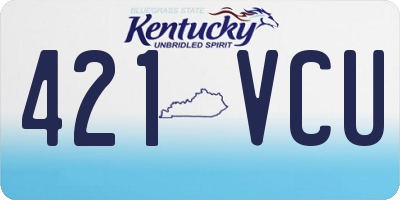 KY license plate 421VCU