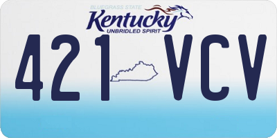 KY license plate 421VCV