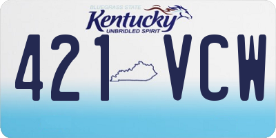 KY license plate 421VCW