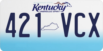 KY license plate 421VCX